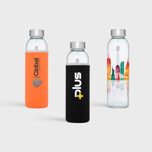 Glazen fles met neopreen hoes | 500 ml