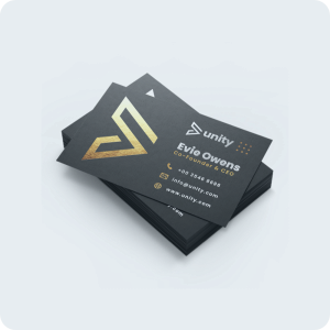 Luxe visitekaartjes van goud en metallic