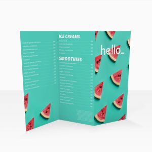 Zigzag vouw menukaarten