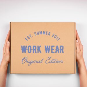 Verzenddoos met logo en klapdeksel