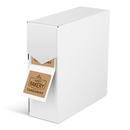 Kraft stickers op rol