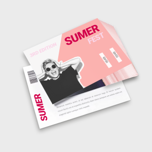 Entreekaartjes van beveiligd papier